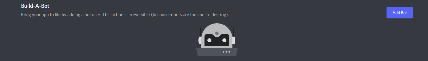 The Add Bot button.